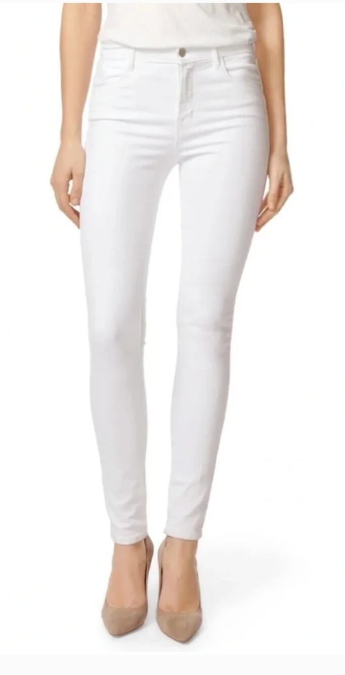 J Brand Maria Skinny High Rise Jeans White Size 27